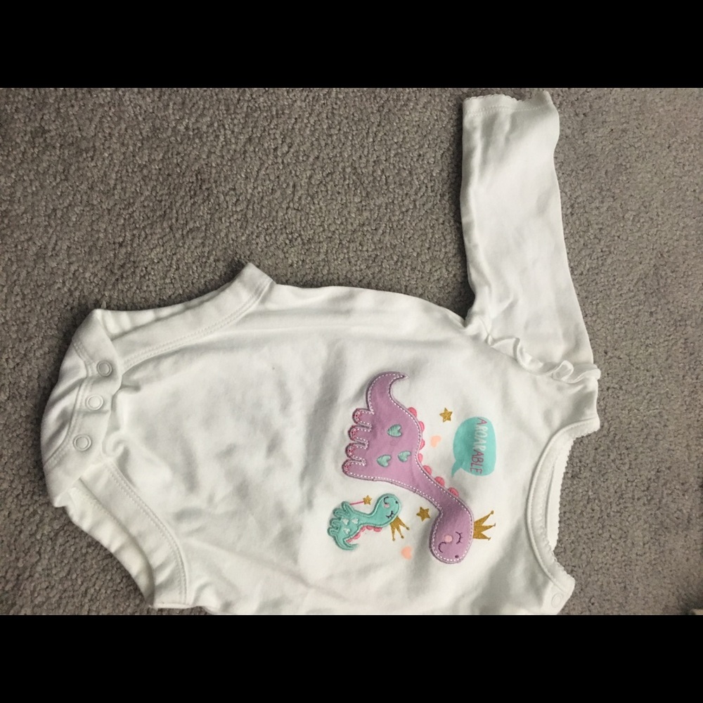 Baby girl white long sleeve shirt